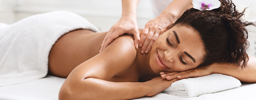 patient receiving massage therapy in Newport Beach CA