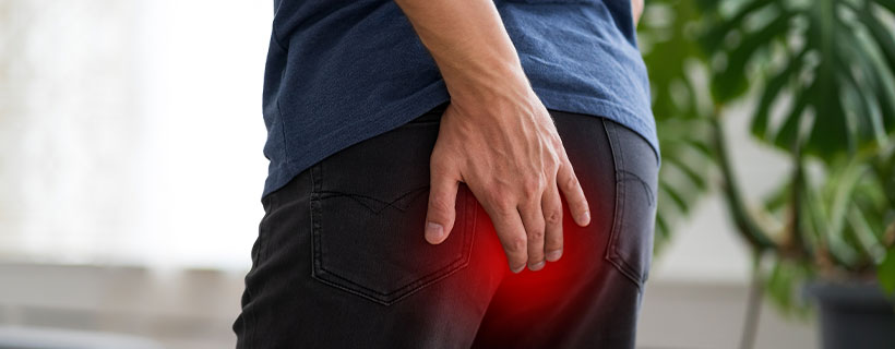 patient needing tailbone pain treatment in Newport Beach